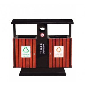 供應(yīng)鋼木垃圾桶美天環(huán)保廠家直銷(xiāo)