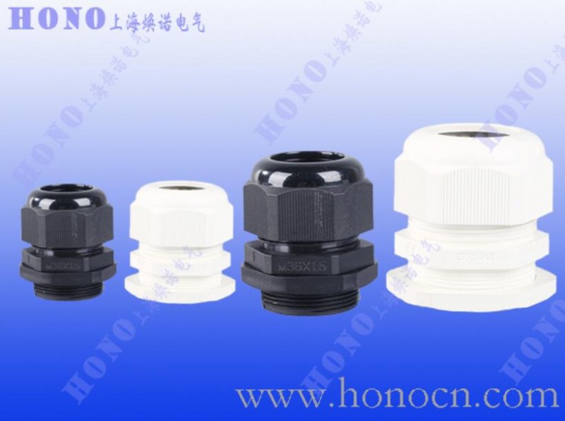 尼龍電纜接頭 尼龍格蘭頭 塑料填料函 環保新料尼龍防水接頭-- 上海煥諾電氣科技有限公司